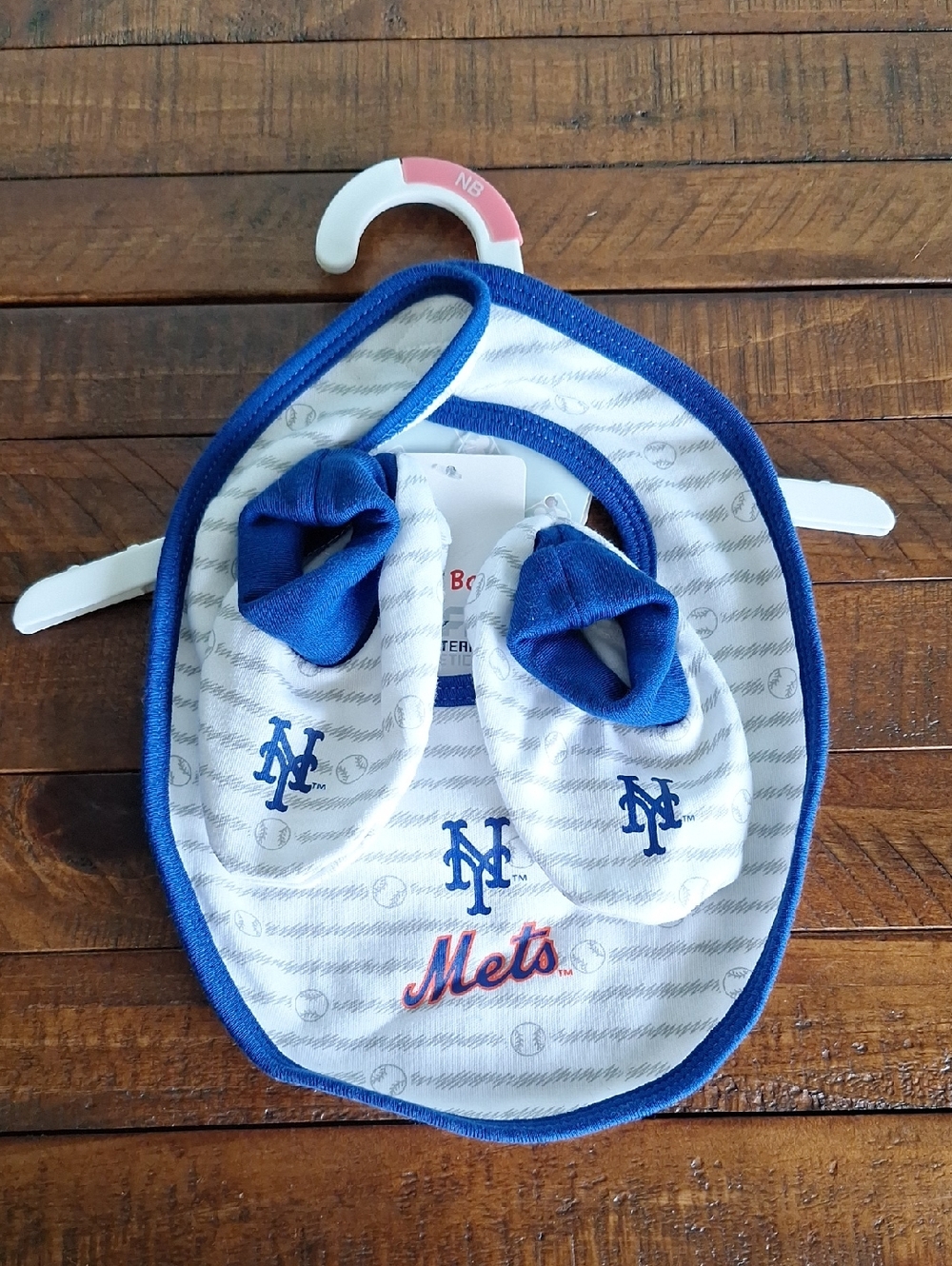Nwt Mlb New York Mets Baby Bib And Footie Set Size Newborn
